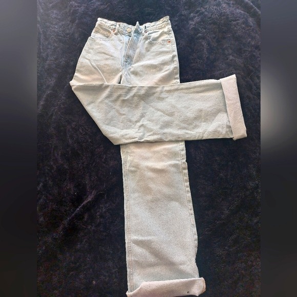 ZARA Size 2 Wide Leg High Rise Jeans 💜 - Picture 2 of 6